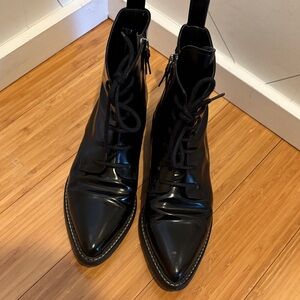 Black Leather Ankle Boots